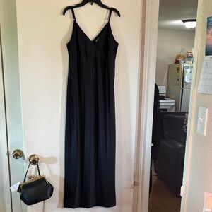 a new day Black Slip Maxi Dress with V-Neckline